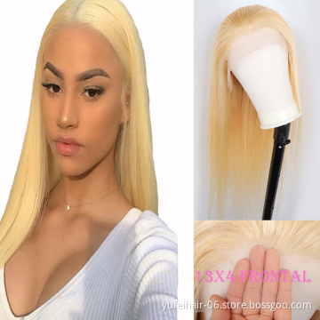 Transparent 613 blonde hd human hair lace front wig,lace 100% virgin human hair wig,front lace brazilian hair wig vendors